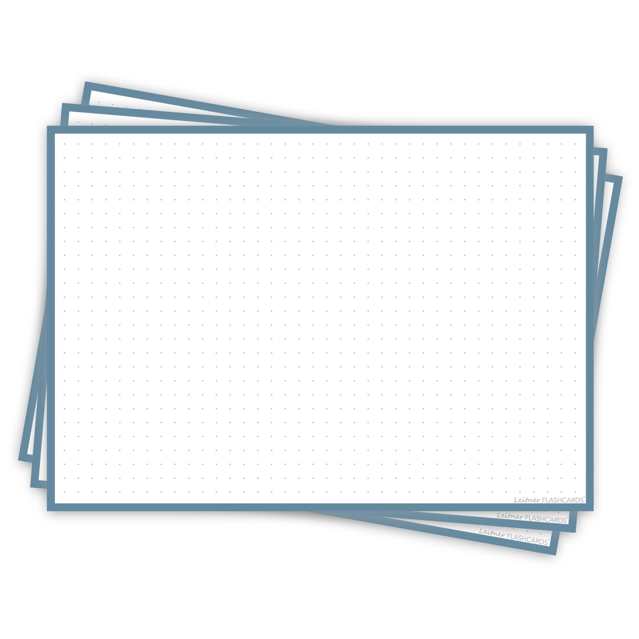 Leitner Flashcards A5L Earth Dotted blue
