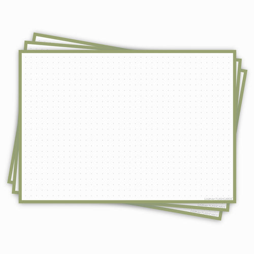Leitner Flashcards A5L Earth Dotted green