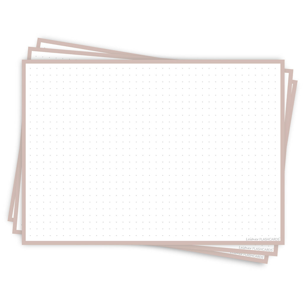 Leitner Flashcards A5L Earth Dotted greige