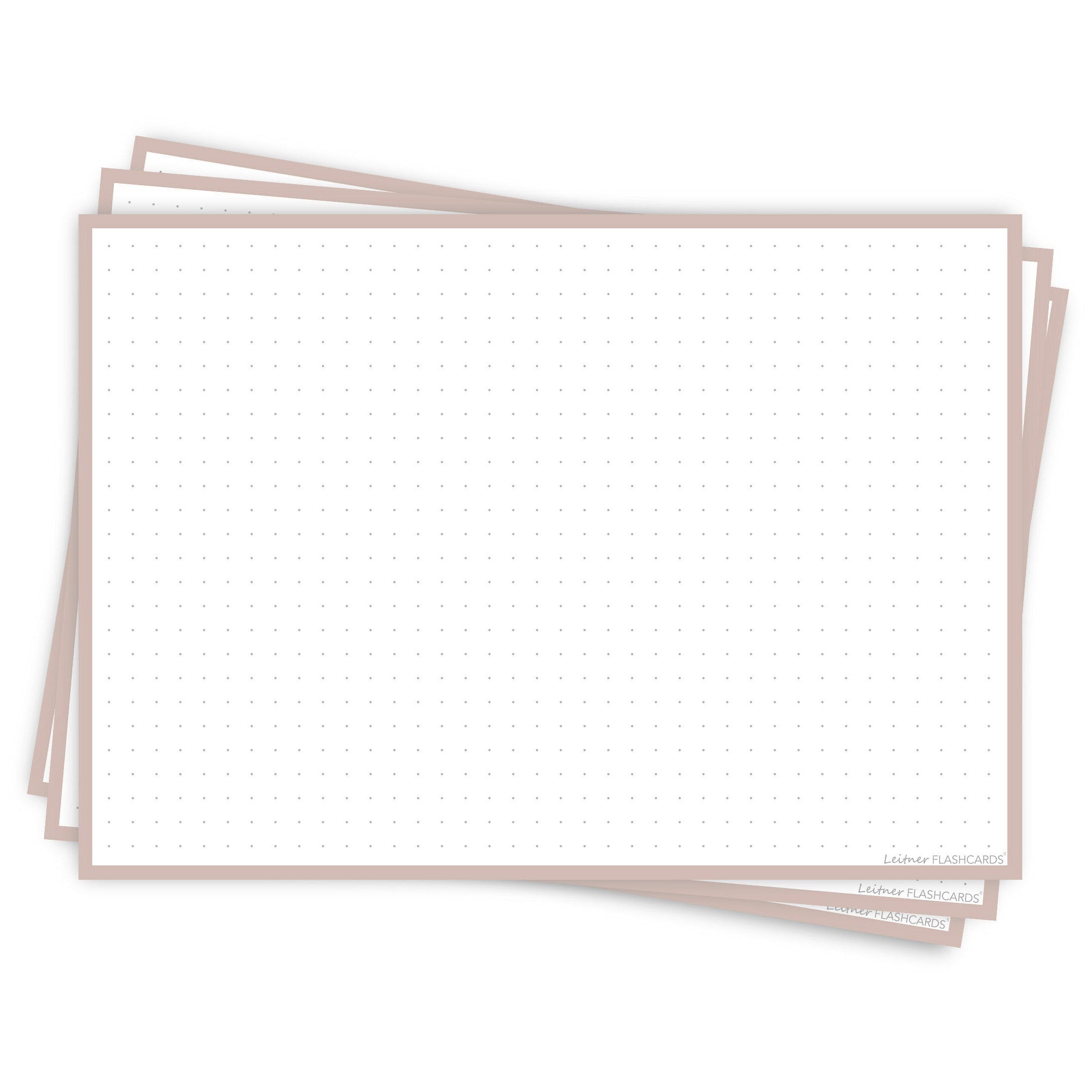 Leitner Flashcards A5L Earth Dotted greige