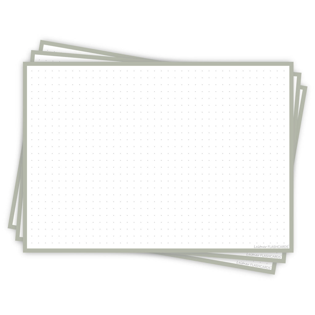 Leitner Flashcards A5L Earth Dotted grey