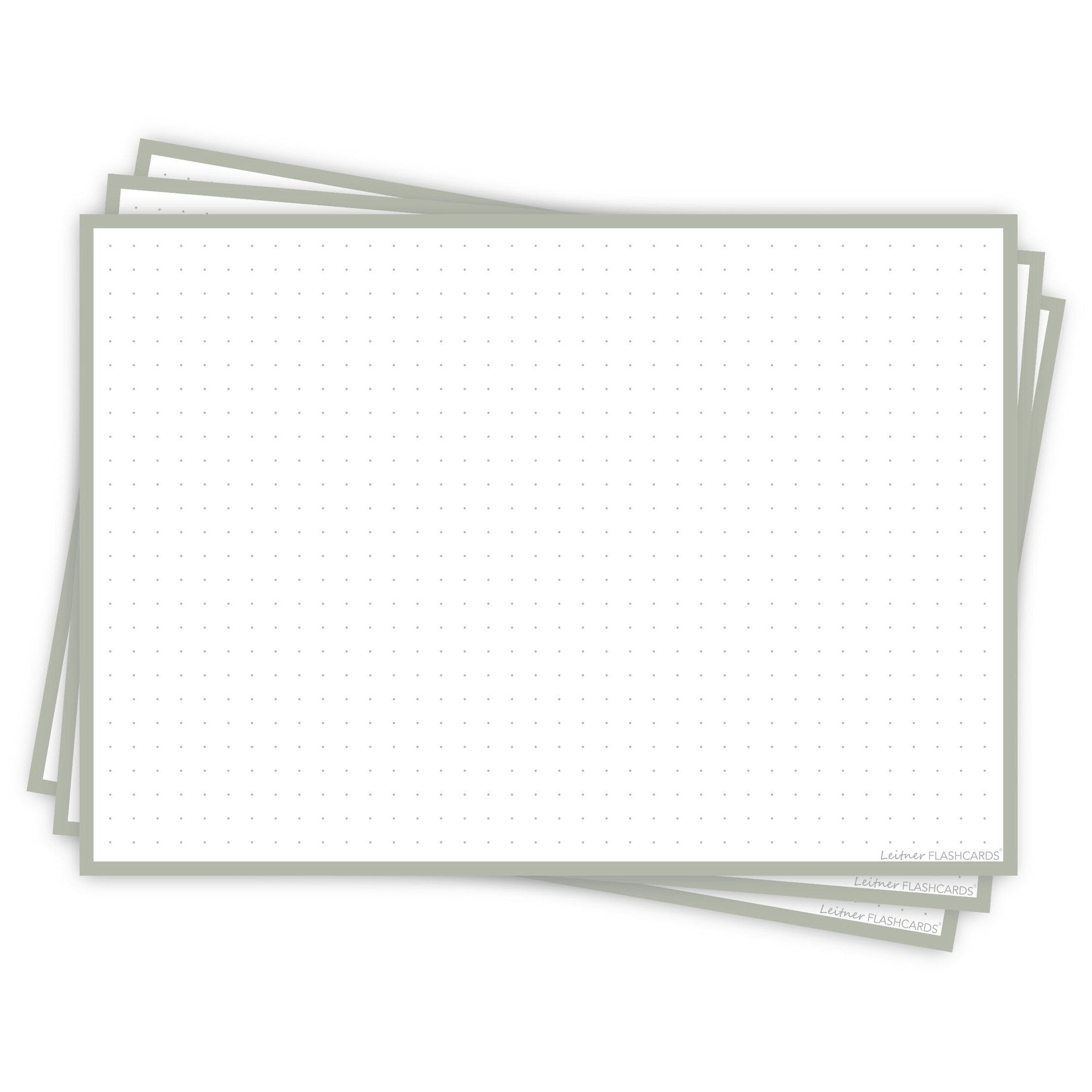 Leitner Flashcards A5L Earth Dotted grey