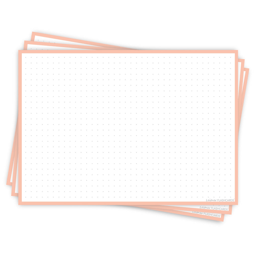 Leitner Flashcards A5L Earth Dotted pink