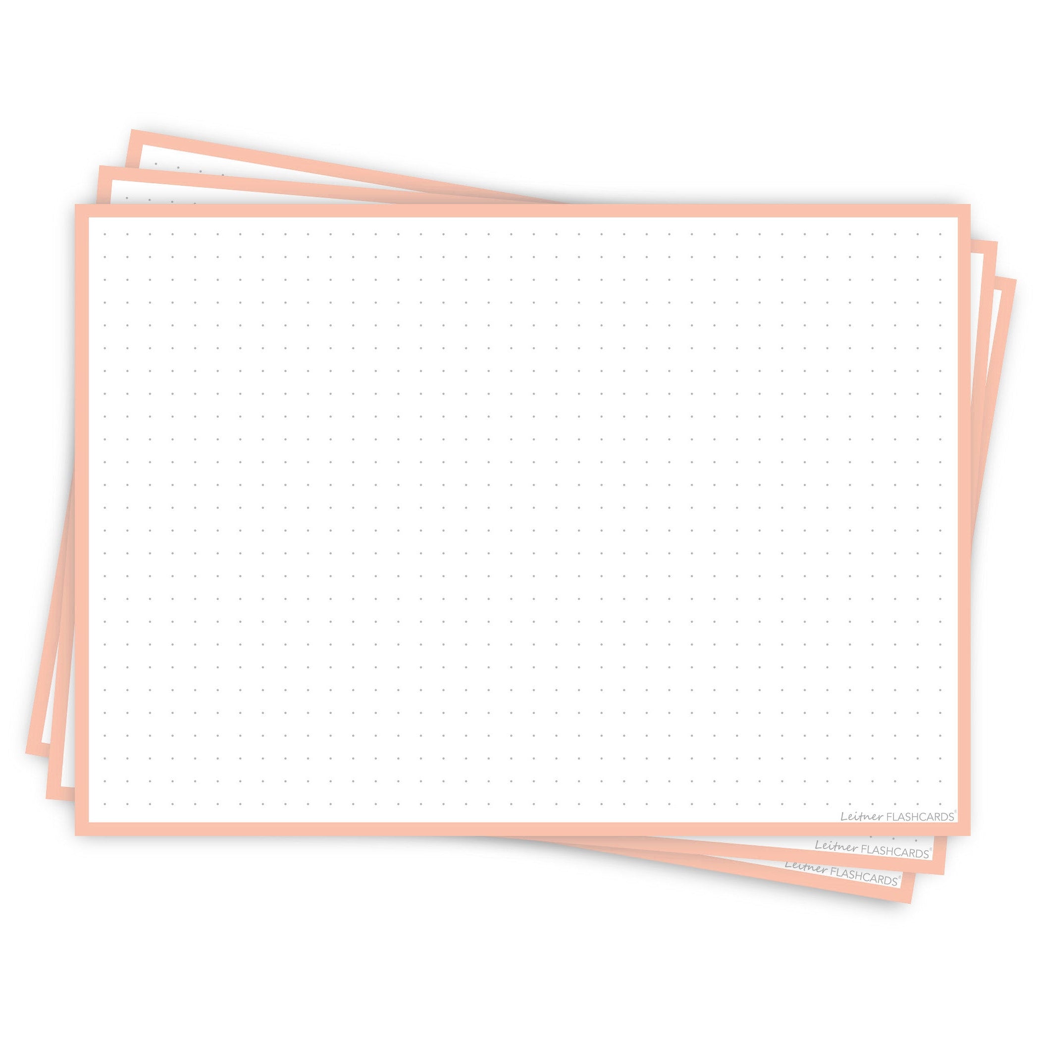 Leitner Flashcards A5L Earth Dotted pink