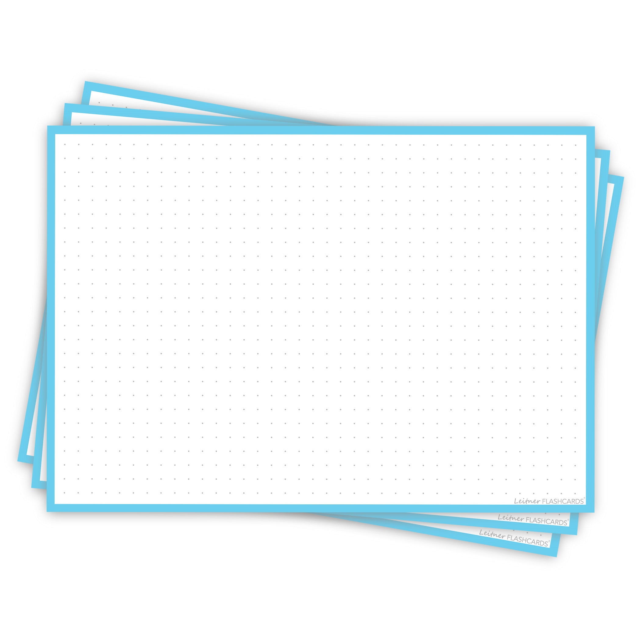 Leitner Flashcards A5L Pastel Dotted blue