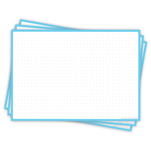 Leitner Flashcards A5L Pastel Dotted blue