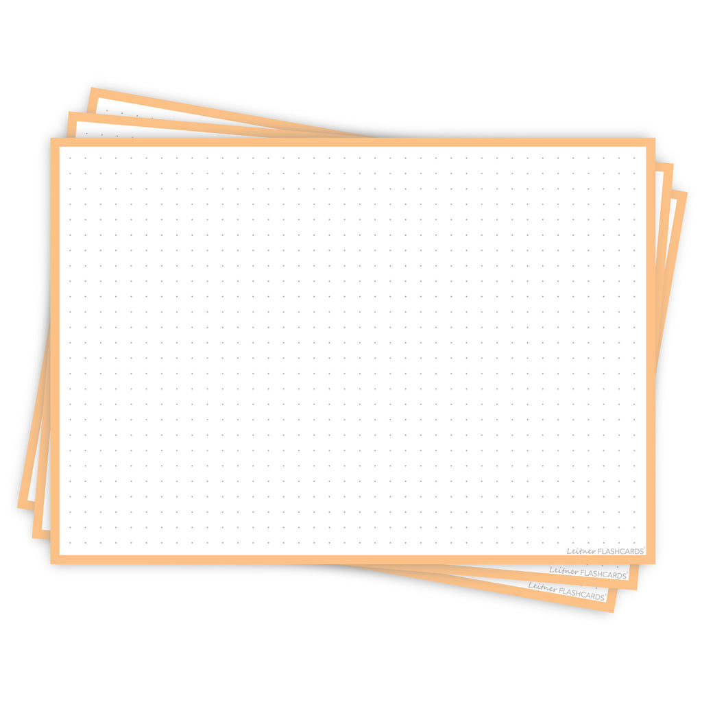 Leitner Flashcards A5L Pastel Dotted orange
