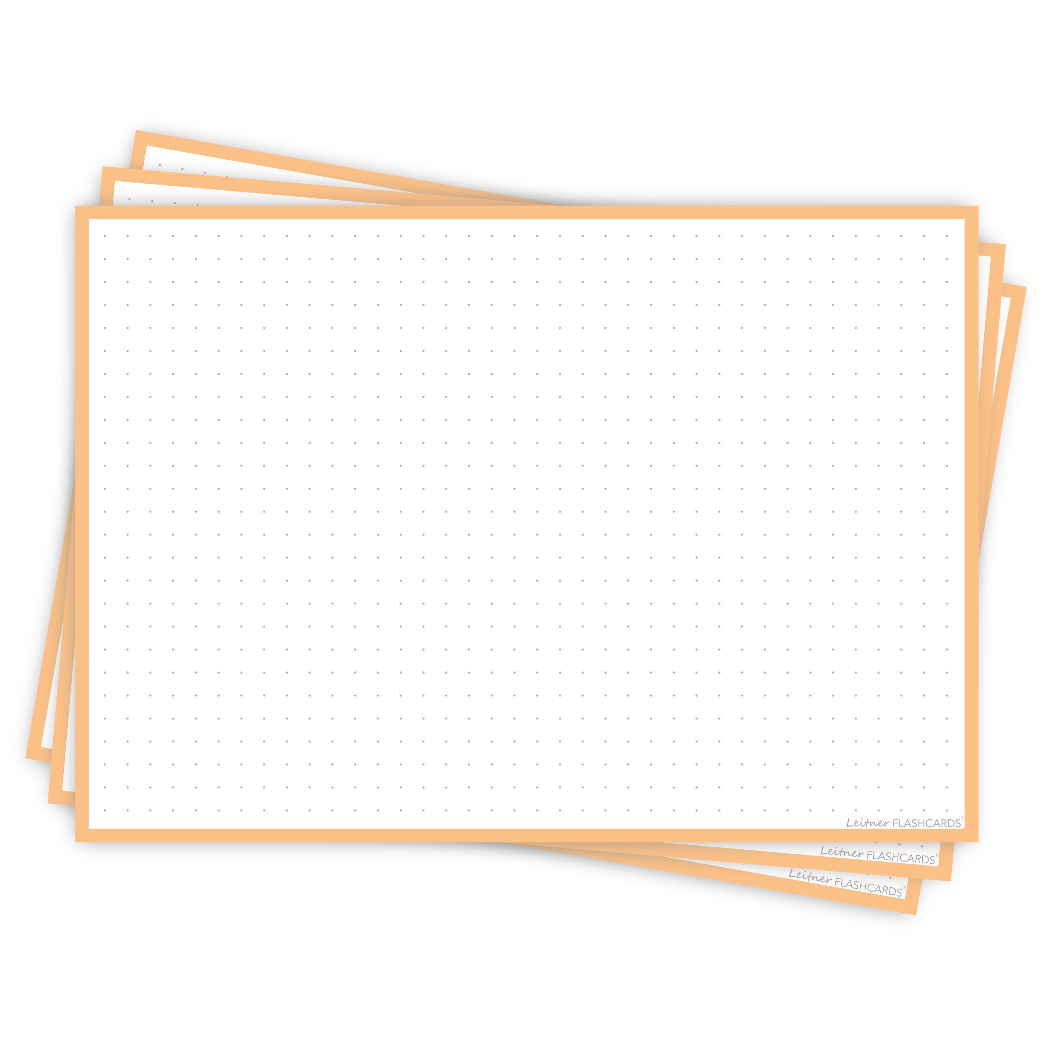 Leitner Flashcards A5L Pastel Dotted orange