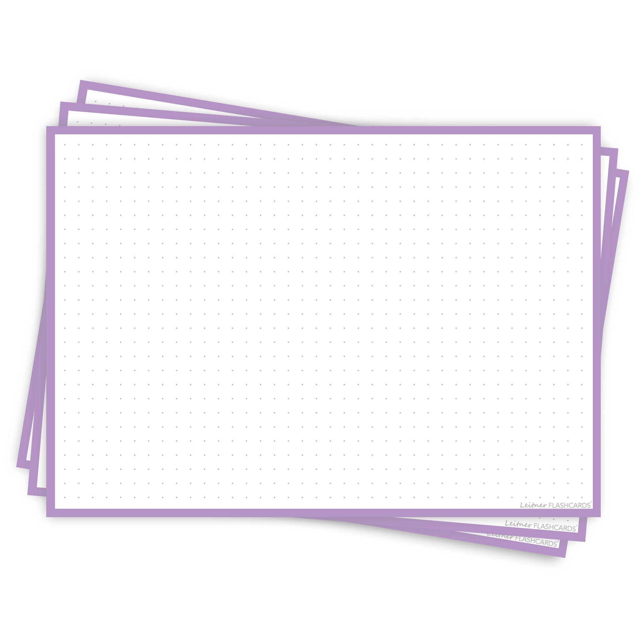 Leitner Flashcards A5L Pastel Dotted purple