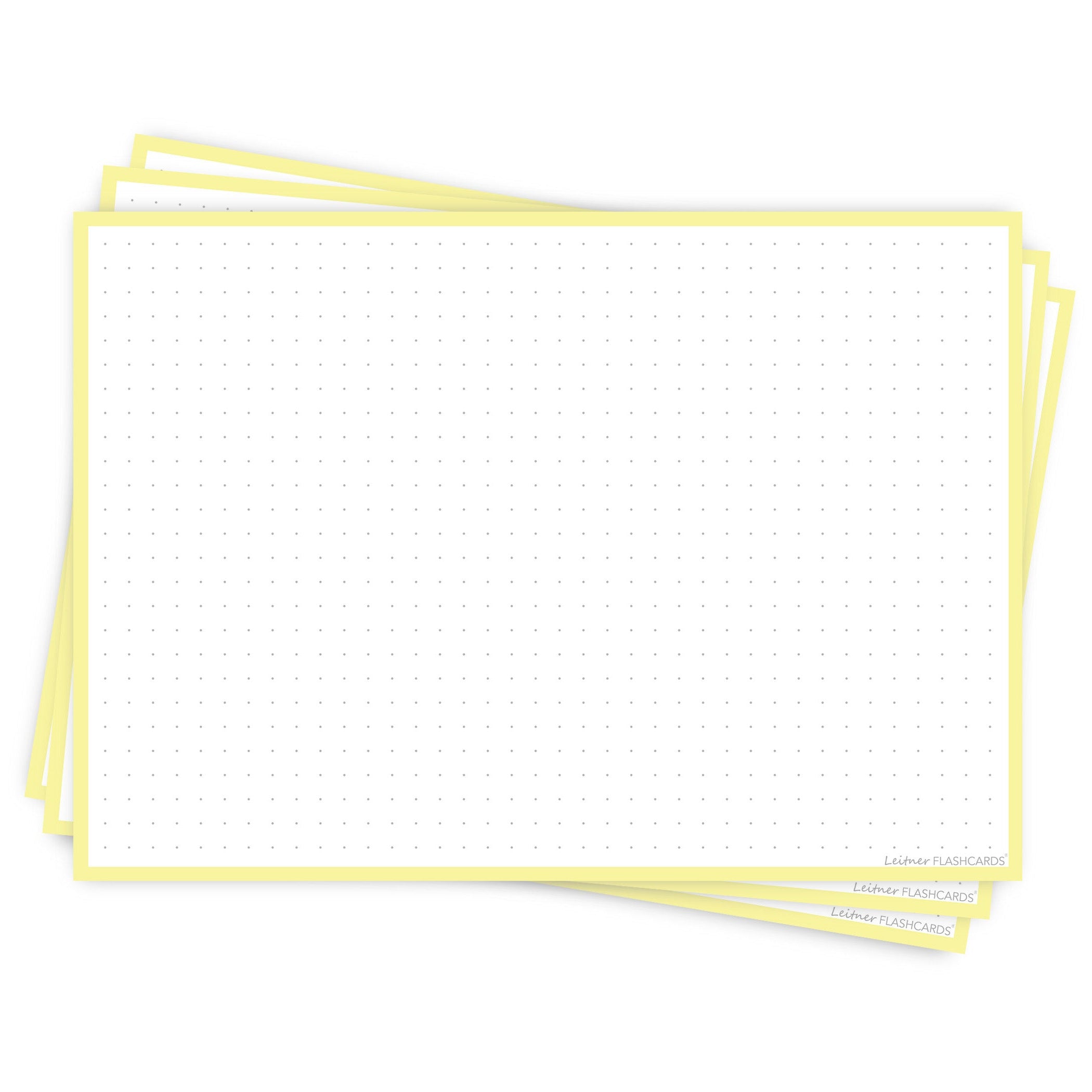 Leitner Flashcards A5L Pastel Dotted yellow