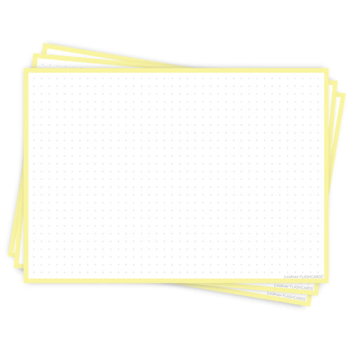 Leitner Flashcards A5L Pastel Dotted yellow