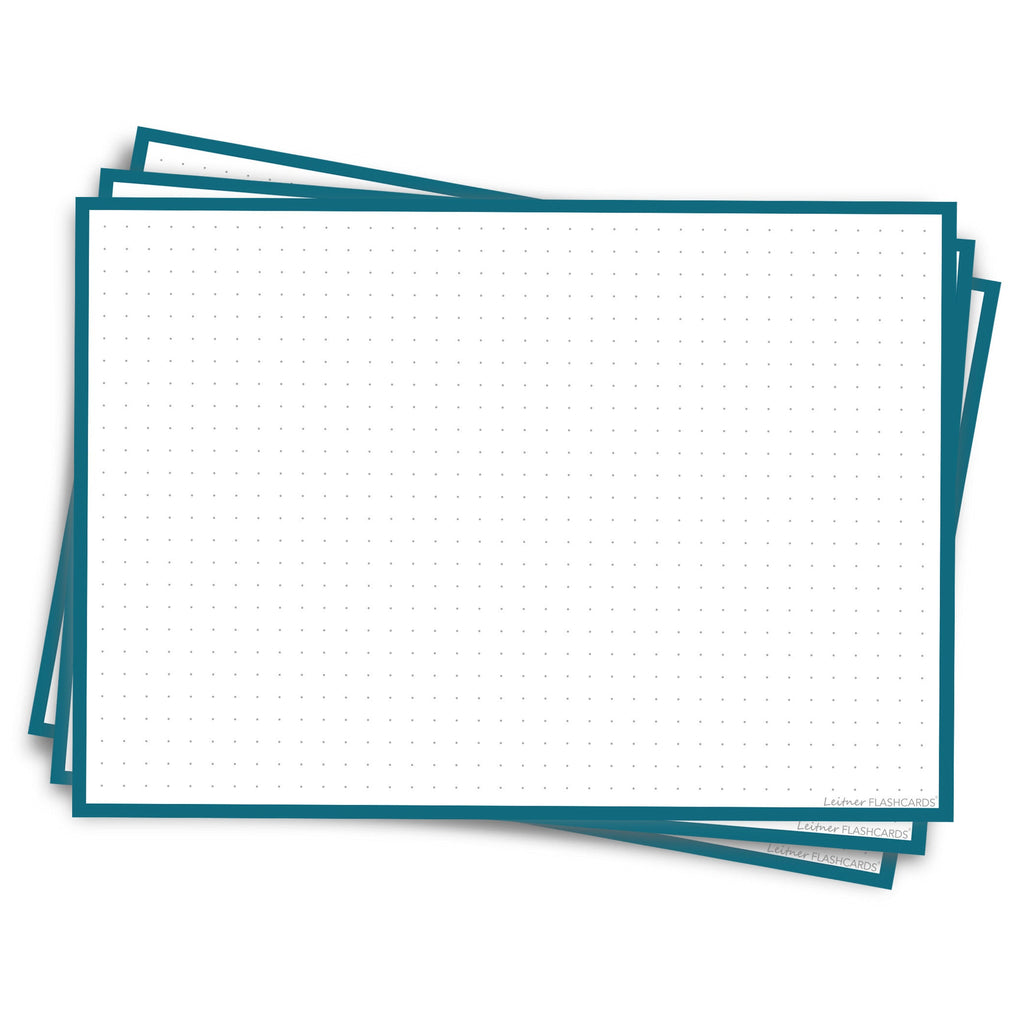 Leitner Flashcards A5L Retro Dotted blue