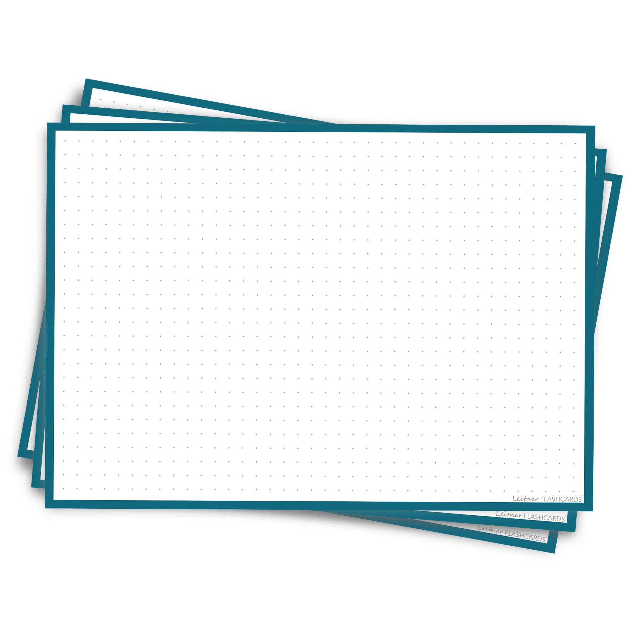 Leitner Flashcards A5L Retro Dotted blue