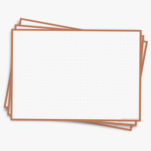 Leitner Flashcards A5L Retro Dotted orange