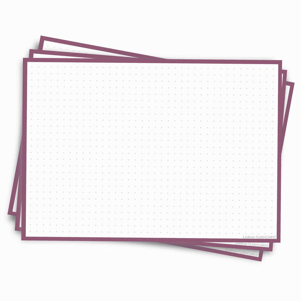 Leitner Flashcards A5L Retro Dotted purple