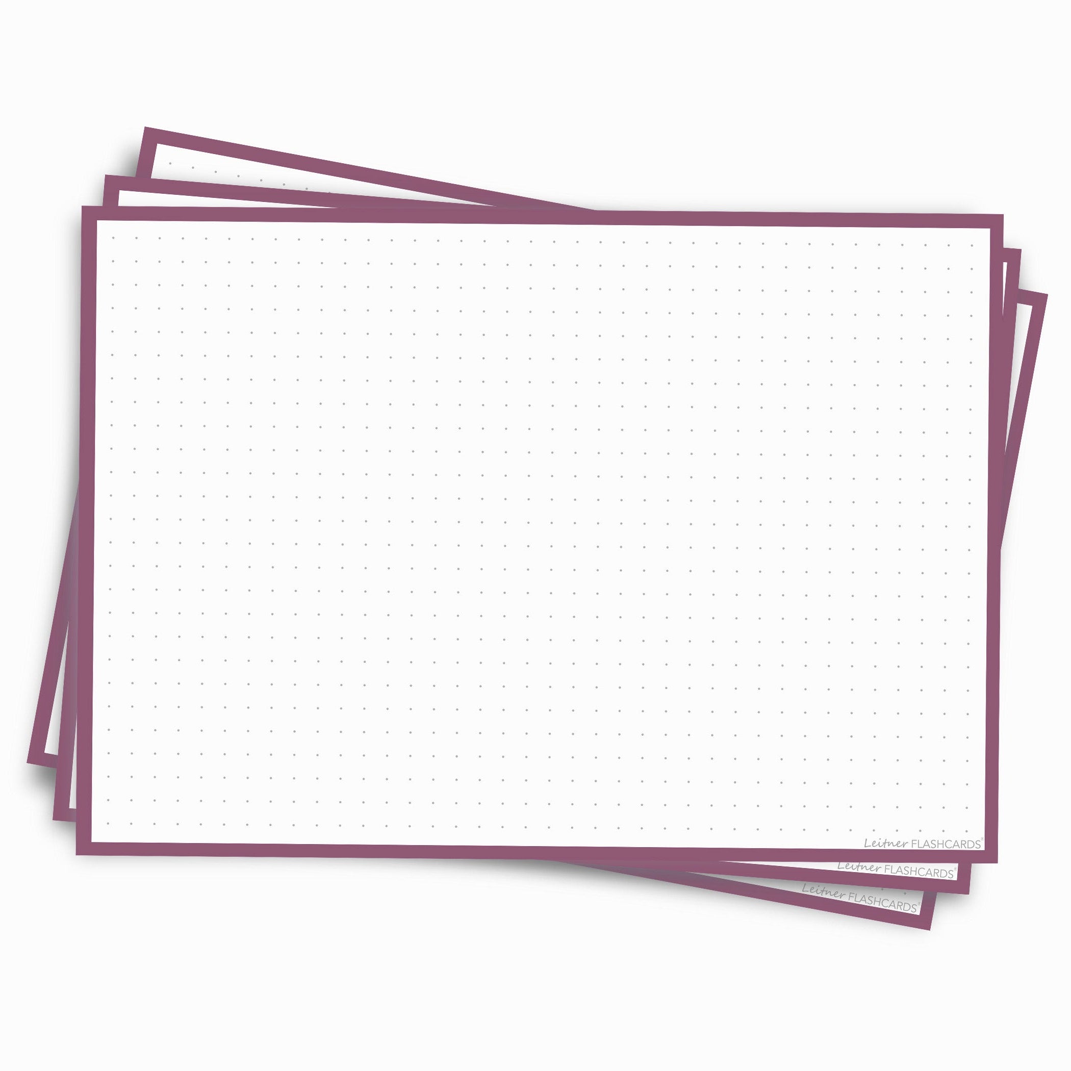 Leitner Flashcards A5L Retro Dotted purple