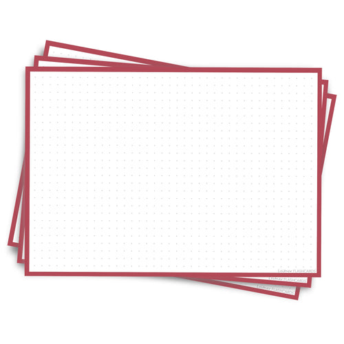 Leitner Flashcards A5L Retro Dotted red