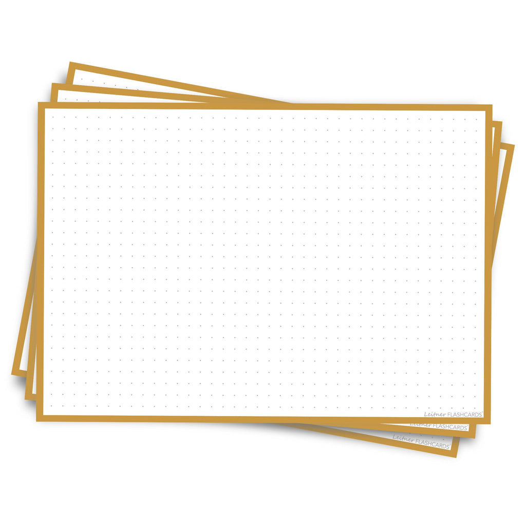 Leitner Flashcards A5L Retro Dotted yellow