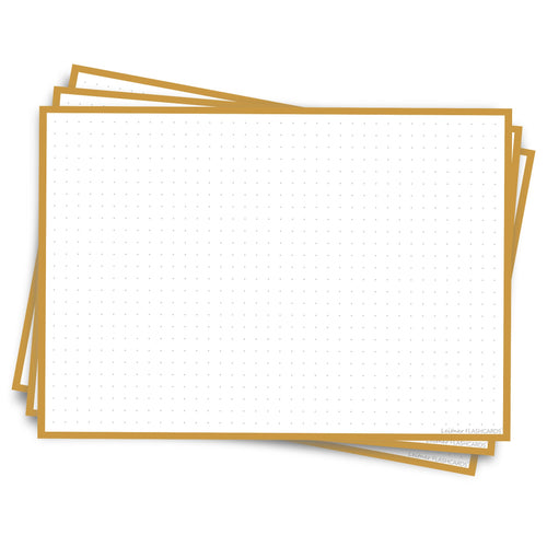 Leitner Flashcards A5L Retro Dotted yellow