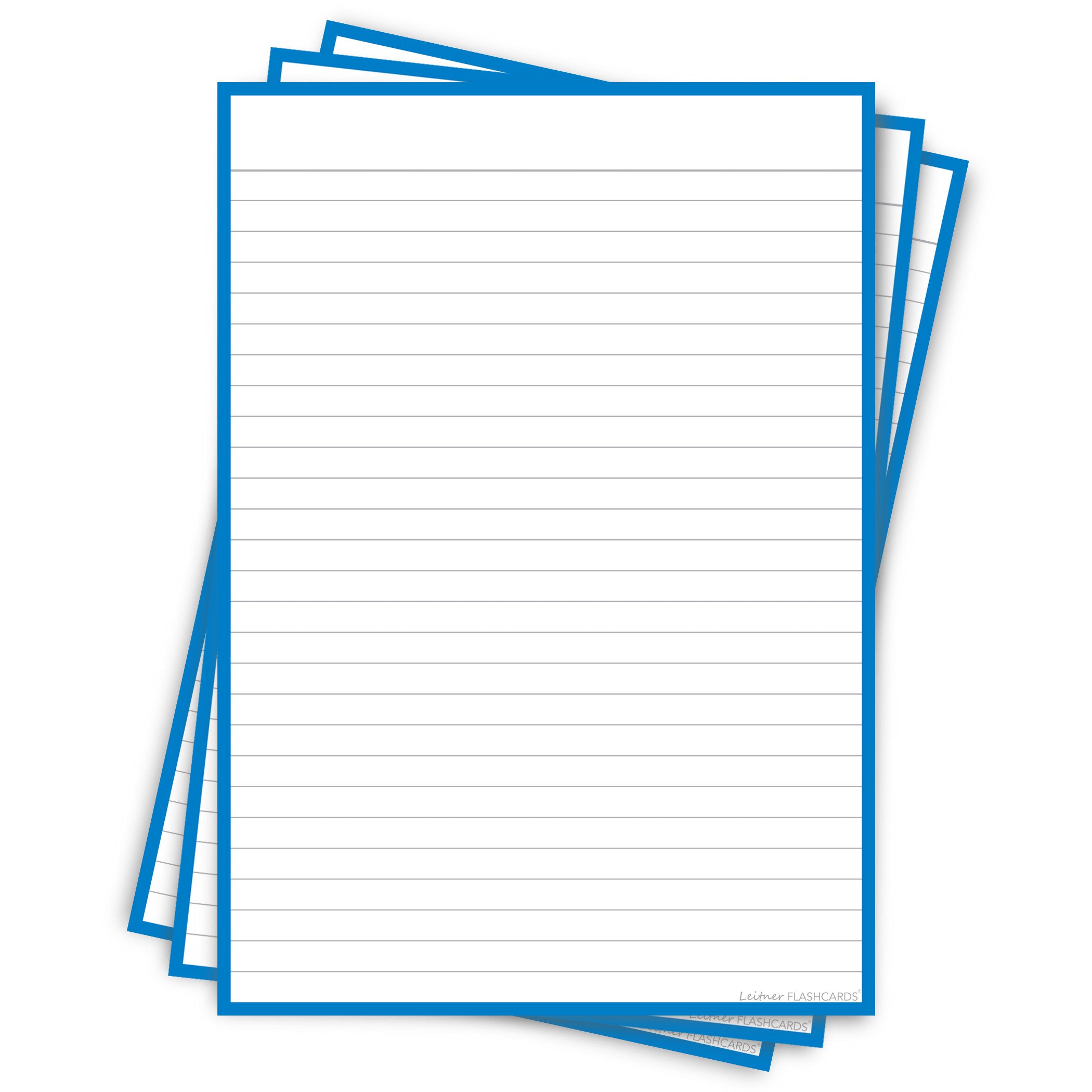 Leitner Flashcards A5P Classic Lined blue