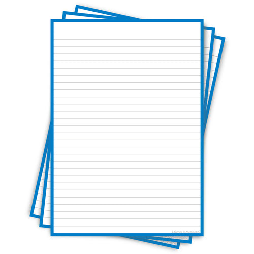 Leitner Flashcards A5P Classic Lined blue