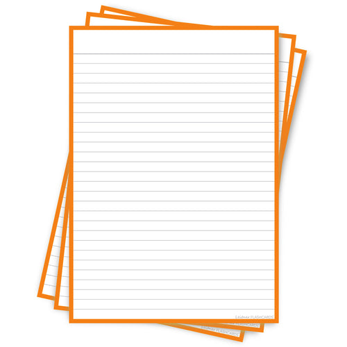 Leitner Flashcards A5P Classic Lined orange