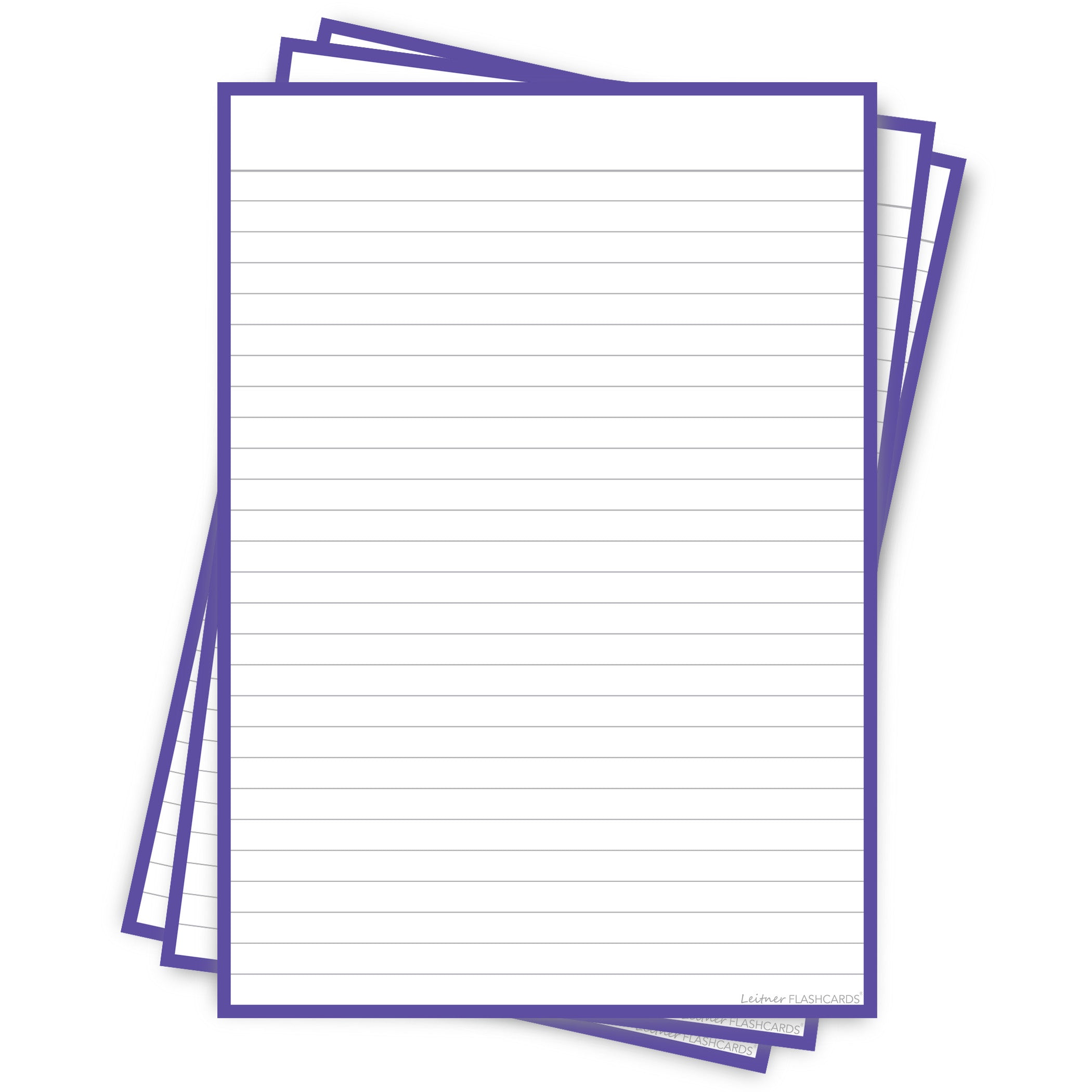 Leitner Flashcards A5P Classic Lined purple