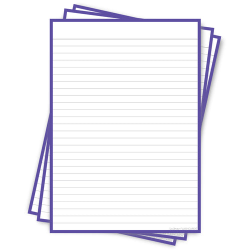 Leitner Flashcards A5P Classic Lined purple