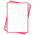 Leitner Flashcards A5P Classic Lined red