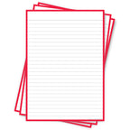 Leitner Flashcards A5P Classic Lined red