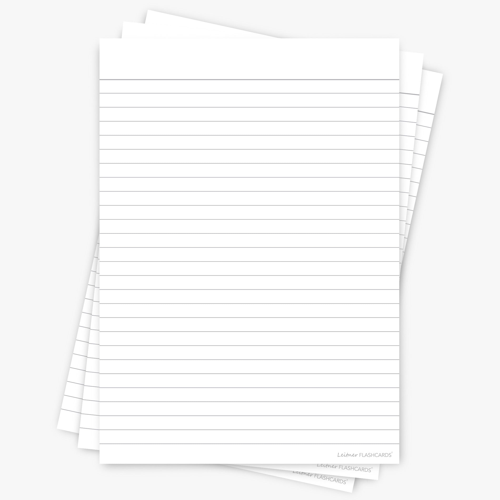 Leitner Flashcards A5P Classic Lined white