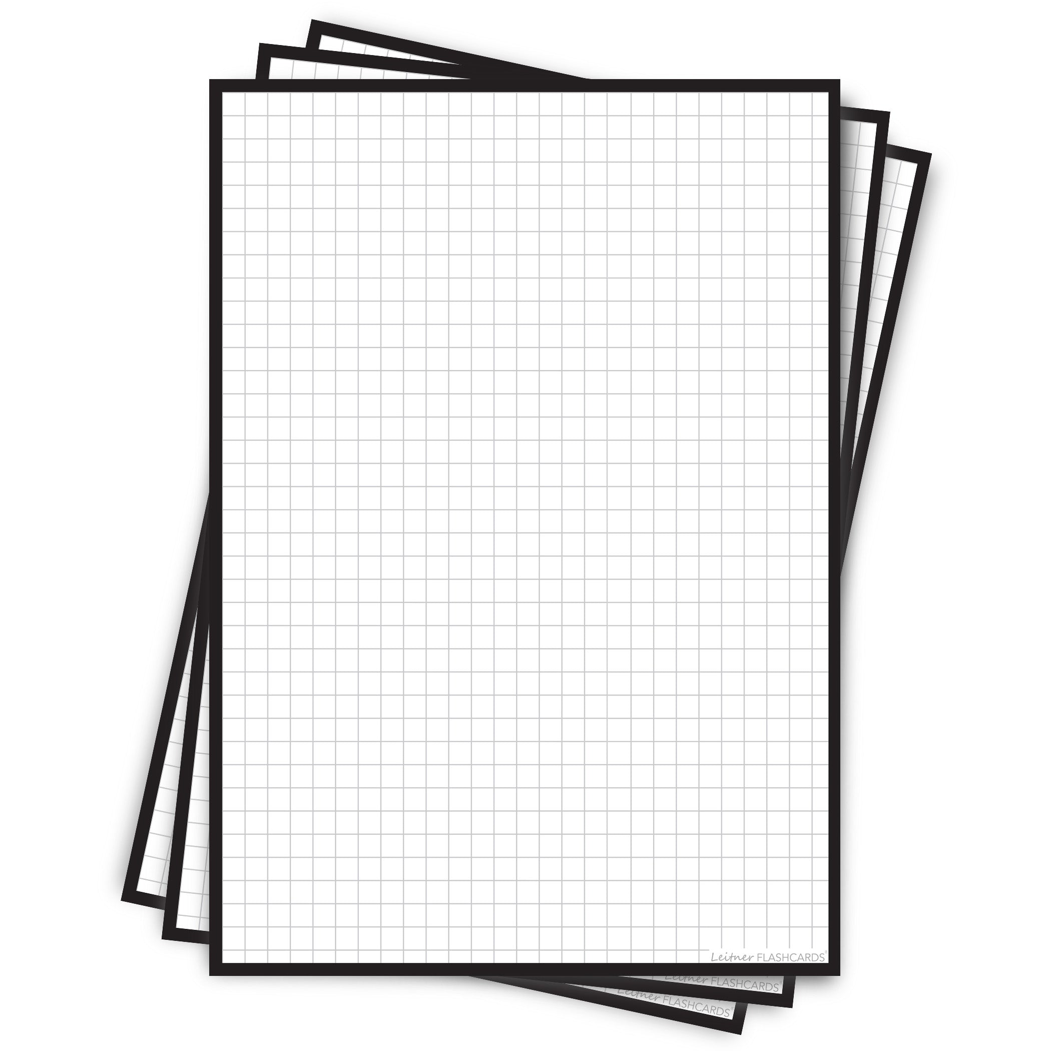 Leitner Flashcards A5P Classic Squared black