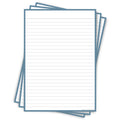 Leitner Flashcards A5P Earth Lined blue
