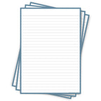 Leitner Flashcards A5P Earth Lined blue
