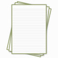 Leitner Flashcards A5P Earth Lined green
