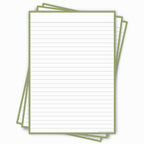 Leitner Flashcards A5P Earth Lined green