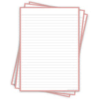 Leitner Flashcards A5P Earth Lined pink