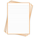 Leitner Flashcards A5P Pastel Lined orange