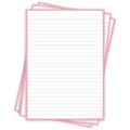 Leitner Flashcards A5P Pastel Lined pink