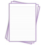 Leitner Flashcards A5P Pastel Lined purple
