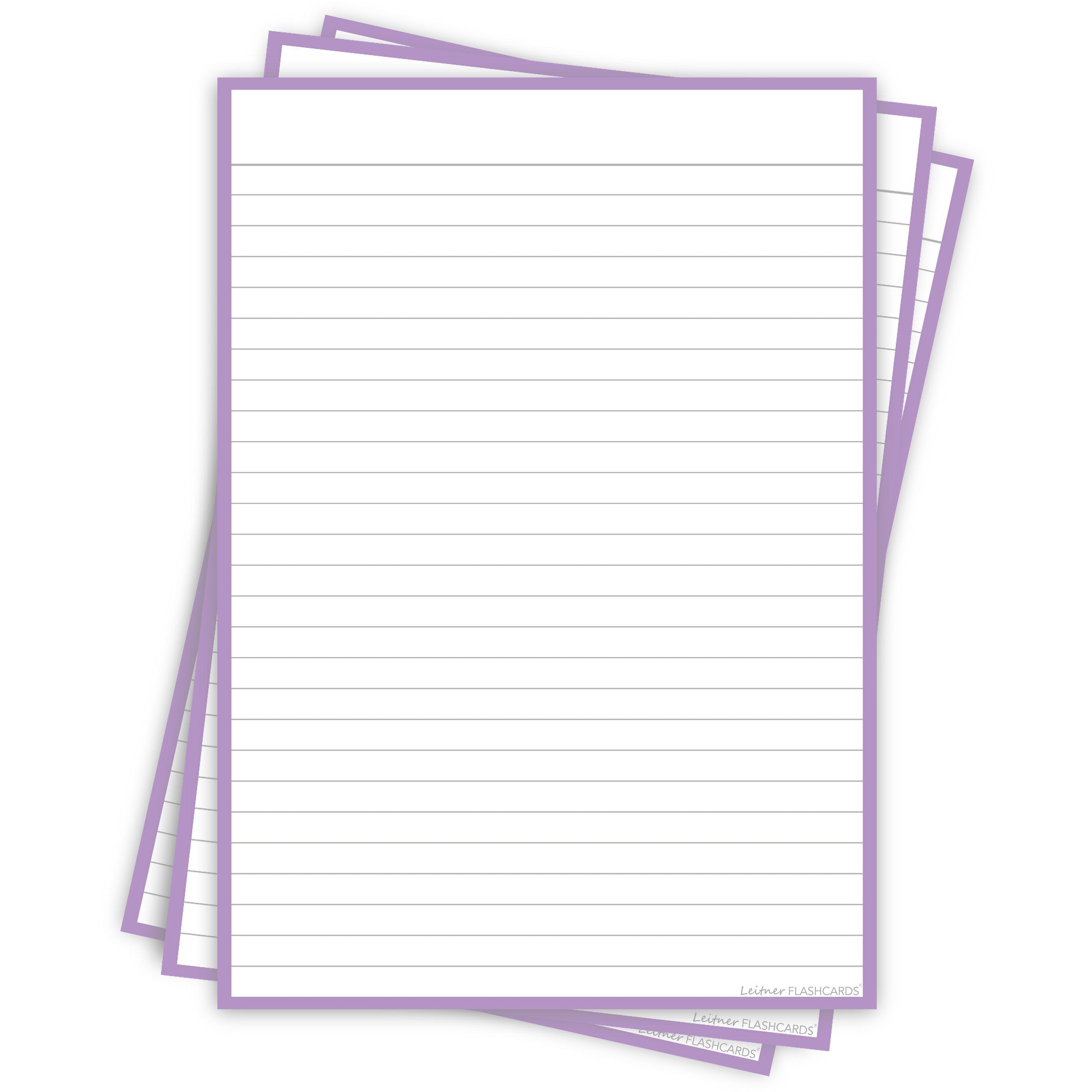 Leitner Flashcards A5P Pastel Lined purple
