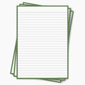 Leitner Flashcards A5P Retro Lined green