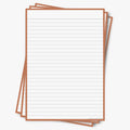 Leitner Flashcards A5P Retro Lined orange