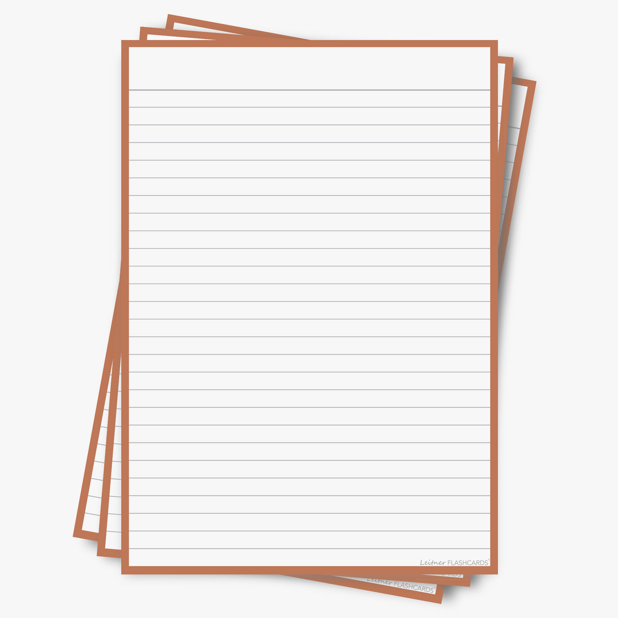Leitner Flashcards A5P Retro Lined orange