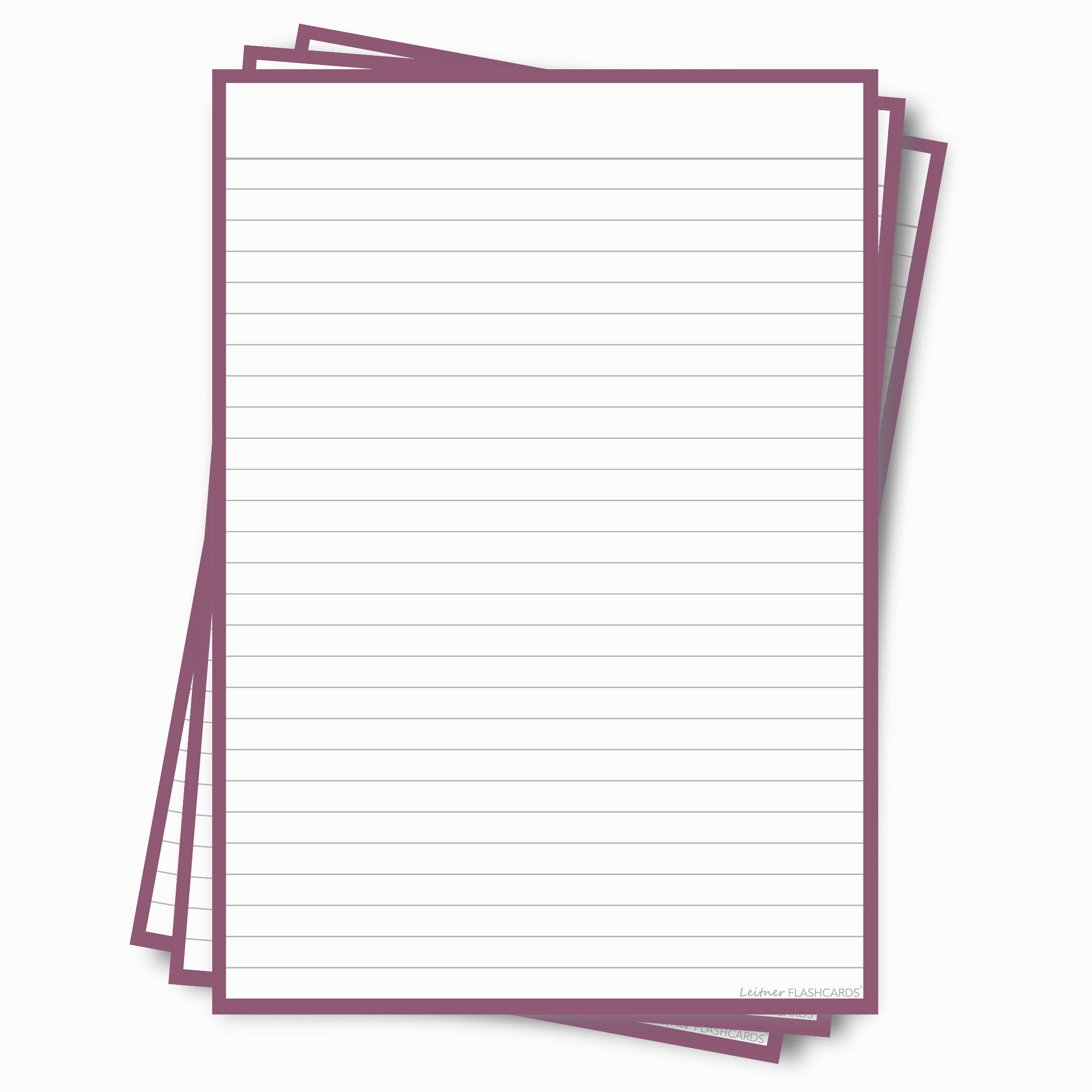 Leitner Flashcards A5P Retro Lined purple