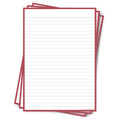 Leitner Flashcards A5P Retro Lined red