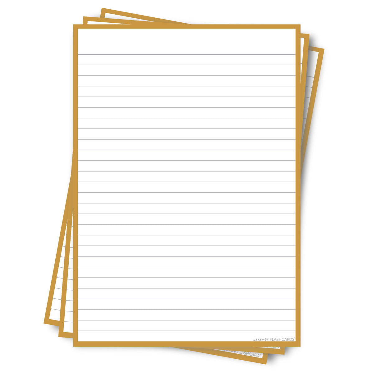 Leitner Flashcards A5P Retro Lined yellow