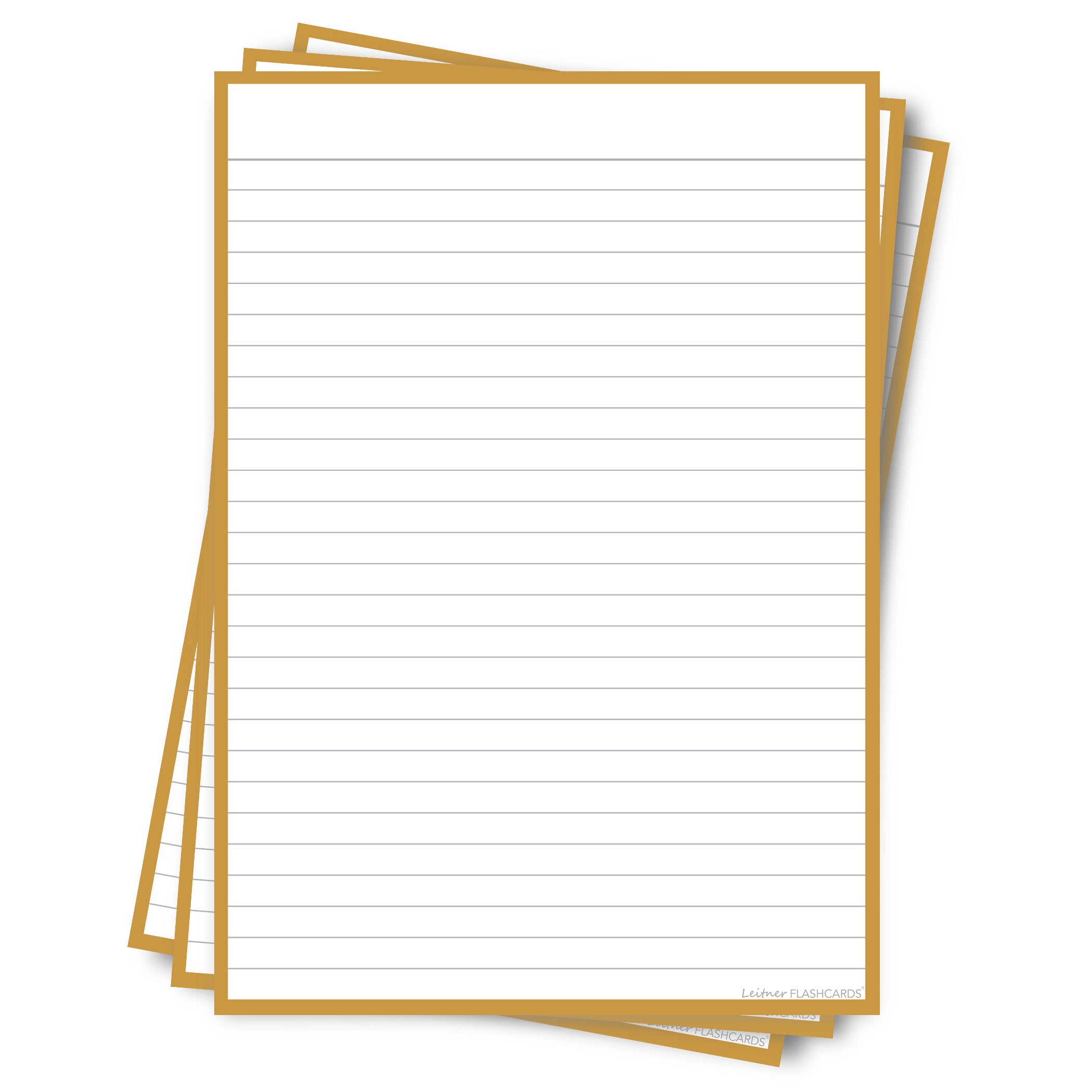 Leitner Flashcards A5P Retro Lined yellow