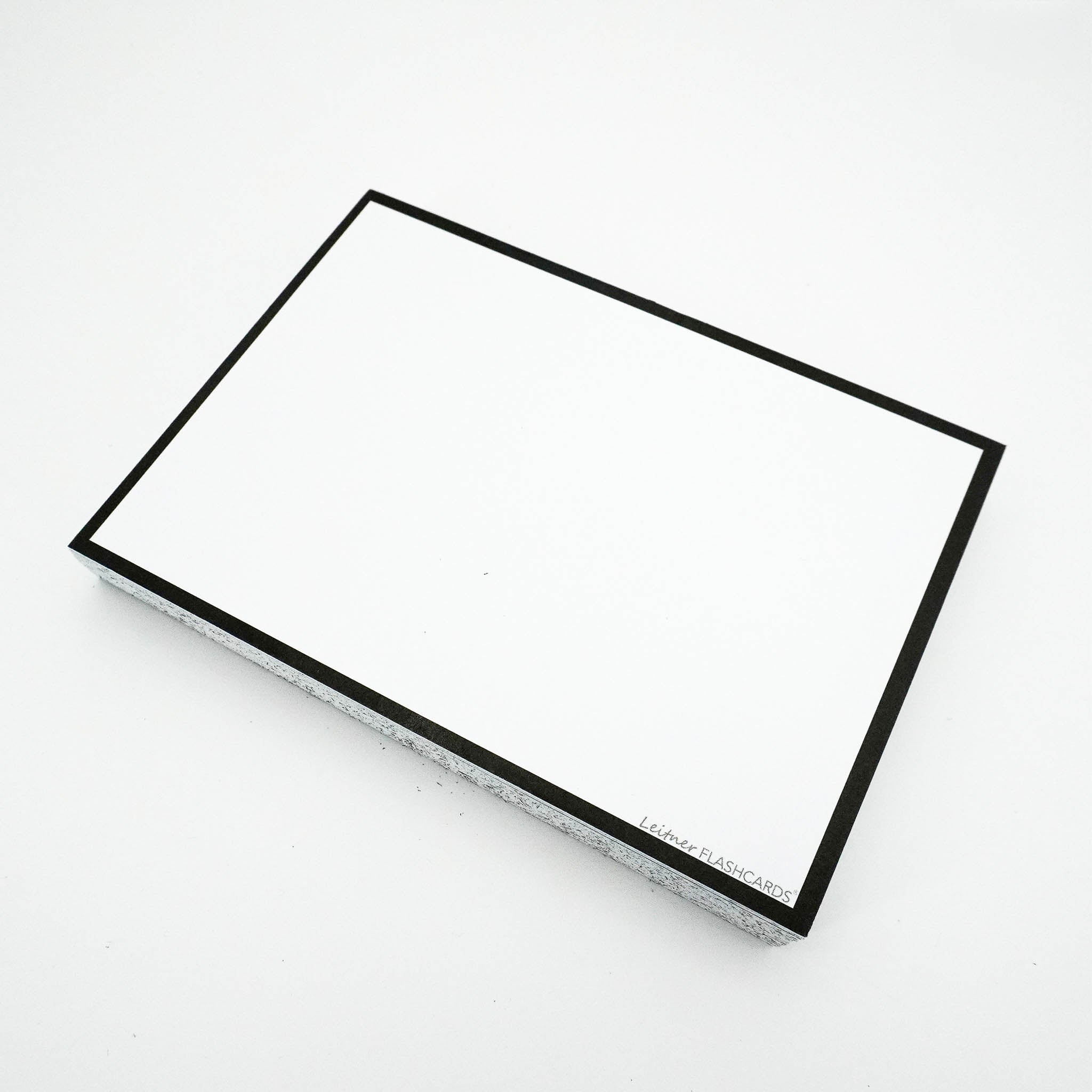 Leitner Flashcards A6 Classic Blank black border 2