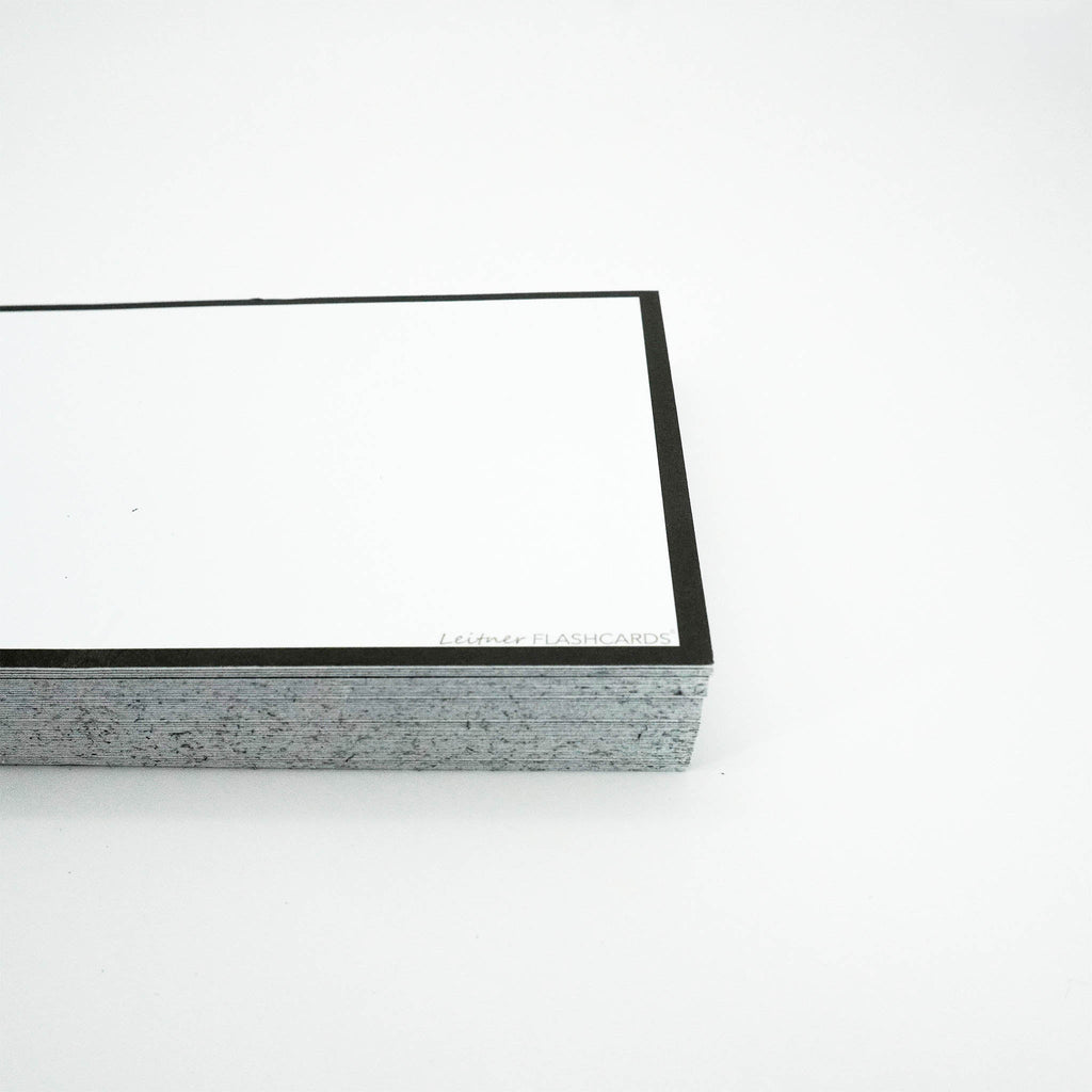 Leitner Flashcards A6 Classic Blank black border 3